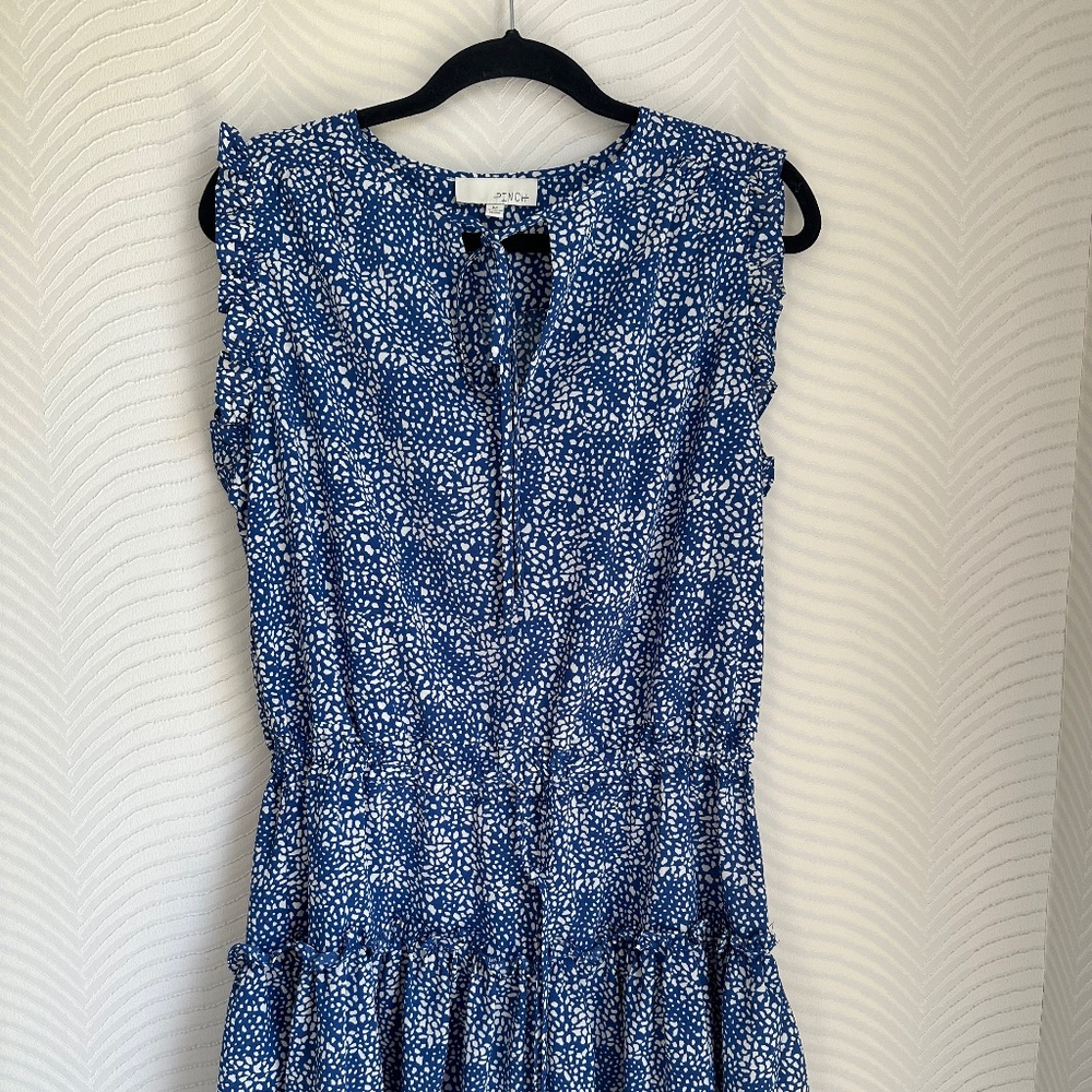 Ruffle Tiered Mini Pinch Design Dress